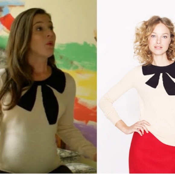 J. Crew Tops - Jcrew oversized ribbon bow printed knit top